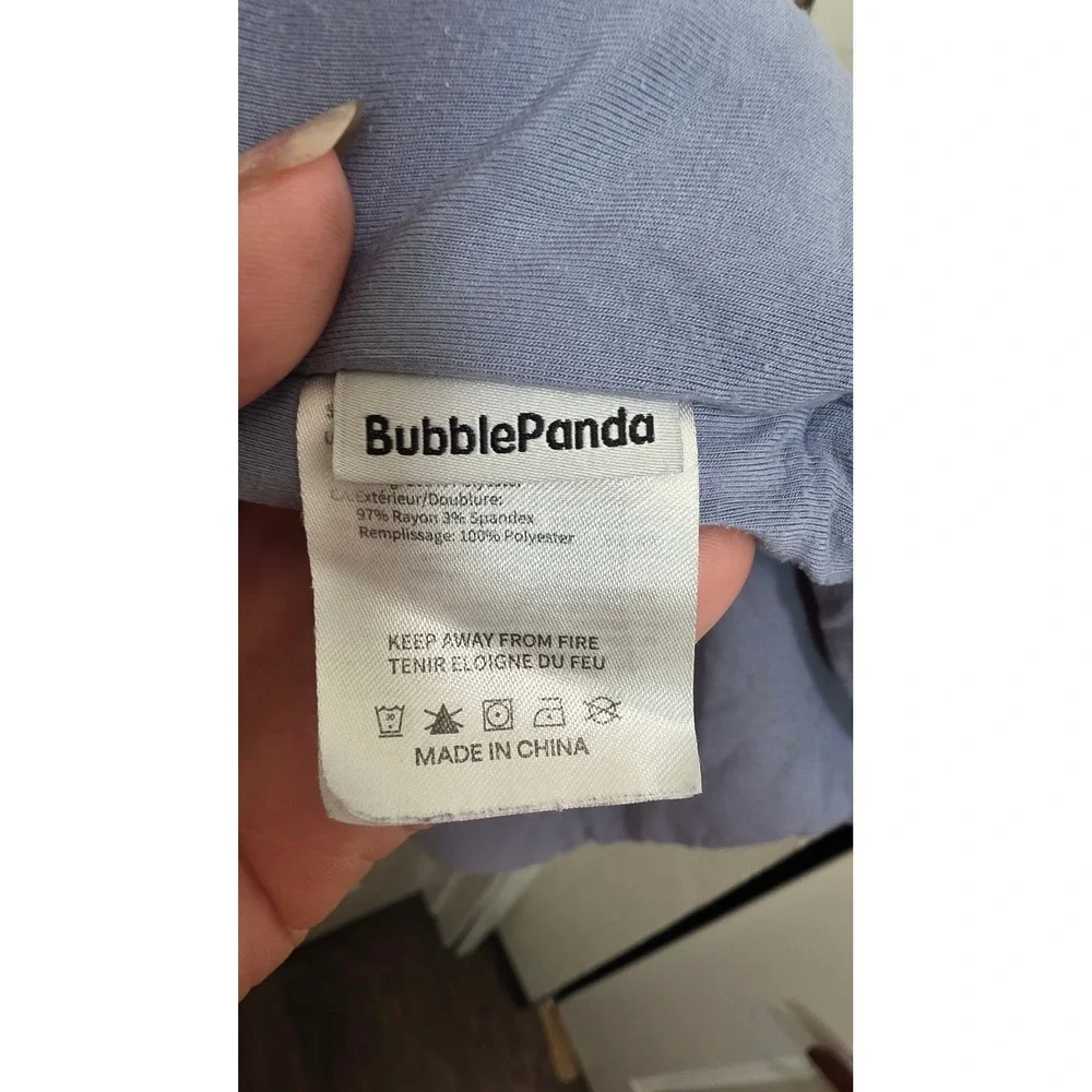 BubblePanda Sleep Sack Unisex XL Blue Bamboo Rayon 1.0 TOG Wearable Blanket